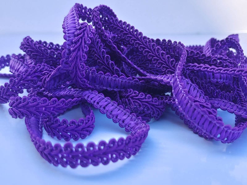 MONIDOOR 3/8 Inch Gimp Braid Trim 50 Yards for Upholstery Costume DIY Crafts (1339 Dark Purple) - Image 2